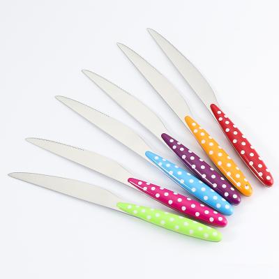 China Wholesale Stainless Steel Manufacturer Reusable Flatware Set Knife Spoon Fork Cutlery Viable for sale