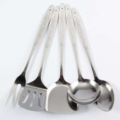 China Sustainable Premium Quality 5pcs Stainless Steel Kitchen Accessories Cooking Tools Utensil Set for sale