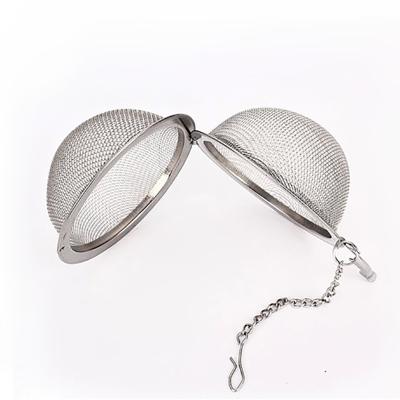 China Food Grade 304 Stainless Steel Mesh Reusable Bulk Tea Infuser Stocked Tea Strainers for sale