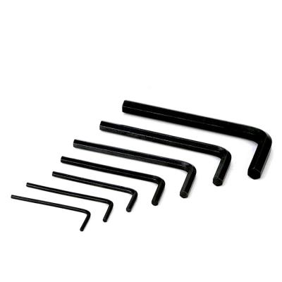 China Multi Functional Ready To Ship Mini Size Carbon Steel Flat Head L Type Black Hex Key for sale