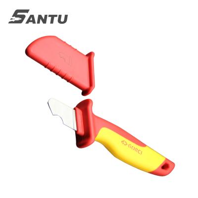 China VDE G103003 Non-Variable Hand Tool VDE Insulation Dismantling Cable Stripper Knife With Round Cables for sale