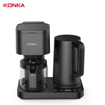 China Customized Wholesale Modern KONKA Coffee Maker Grinding Machine Tea and Coffee Maker Machine in Home and Cafe for sale