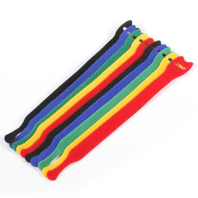 China Reusable Hook And Loop Cable Tie Roll Multi Colors On T Shape for sale