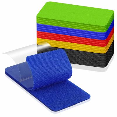 China Polyester Self Adhesive Hook And Loop Tape Pre Cut Square for sale