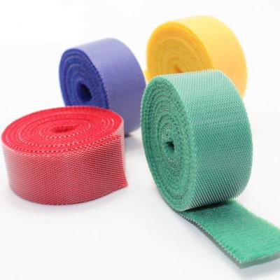 China Colorful Reusable Double Sided Hook And Loop Roll 100% Nylon Material for sale