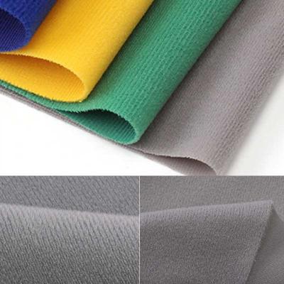 China Brushed 100%Polyester Loop Pile Fabric Warp Knitted Self Adhesieve for sale