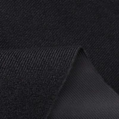 China Gancho y lazo de nylon de la tela del terciopelo del negro 220GSM para la ropa del bebé en venta