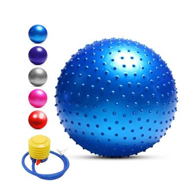 China 85cm high quality wholesale fitness round anti burst yoga for balance exercise massage gym spike ball for sale