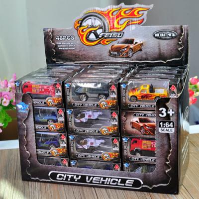 China Diecast Toy Hot Selling Children'S Toy Stall Alloy Simulation Car Model Mini Assembled Toy Car Model Set for sale