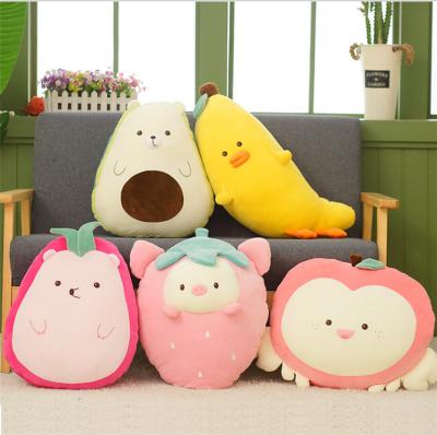 China YIWU 2021 ALLO Cute Eco-Friendly Fruit Avocado Cuddle Shaped Cushion Plush Toys Soft Sound Doll Pillow for sale