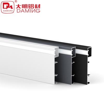 China Customized Modern Metal Aluminum Baseboard Decorative Skirting Board Led Strip Light Skirting Board for sale