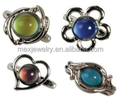 China Lead and Nickel Free Flower Heart Fancy Eye Shape Emotion Feeling Changeable Mood Ring for sale