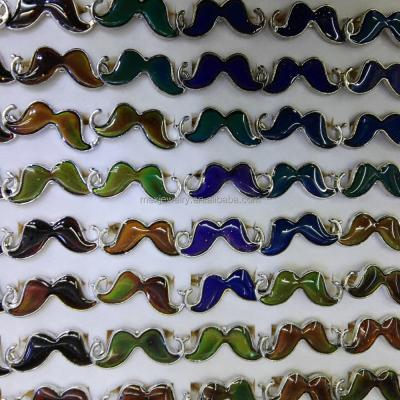 China Lead And Nickel Free Colorful Changed Mustache Beard Shape Emotion Feeling Mood Ring for sale