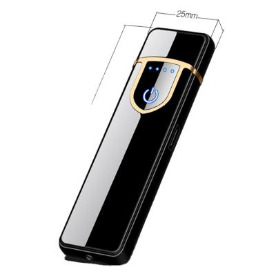 China Rechargeable Display LED Charging USB Lighter Touch Switch Mini Lighter For Cigarette for sale