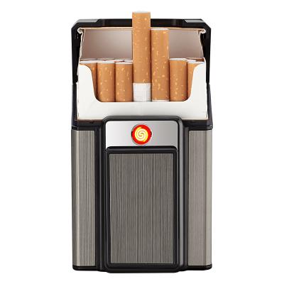 China HOT SALE Refillable Cigarette Holder Box Storage To Put 20 Cigarette Metal Lighter Case For Cigarette for sale