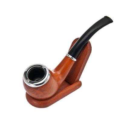 China 2021 wholesale high quality CLASSIC brown resin smoking pipe cigarette holder 150mm filter wood bent style handcrafted tobacco pipes for sale