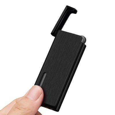 China New Arrival Casual Ultra Thin Portable Visible Window Fuel Anti Wind Lighter For Cigarette for sale