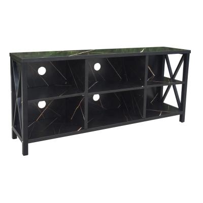 China Black Wood Storage MDF TV Table Stand Living Room Furniture And TV Stand for sale