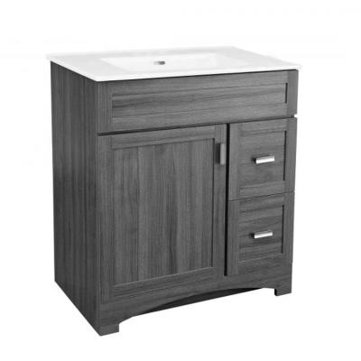 China Modern Green Materials (JXCVGY3018) MDF&PVC Eco-friendly Floor Mounted Bathroom Cabinet And Vanity for sale