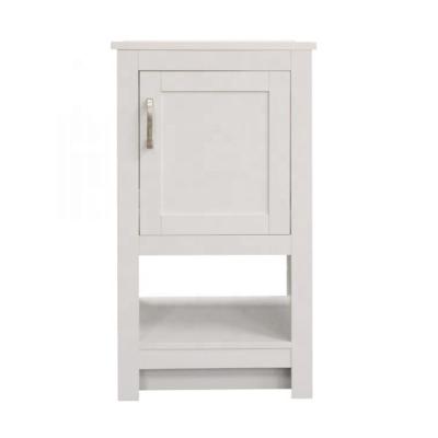 China 19 Inch Modern White Floor Mounted MDF Bathroom Vanity With Sink Bathroom Vanity Sets for sale