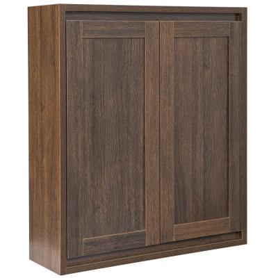 China Modern Brown Pvc Bathroom Vanity Single And Small Cabinet Armario for sale