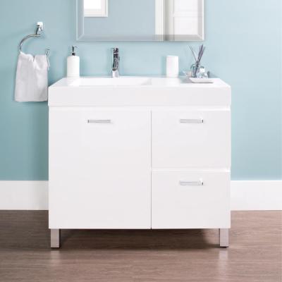 China Cheaper and High Quality Euro Style Modern Bathroom Unit (JXTWV3634) MDF Price Modern Euro Style Vanity for sale