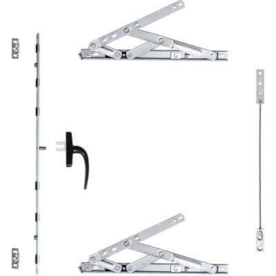 China Modern projects UPVC windows hardware with 600 mm rod and 12 inch rubs stay window hardware feature for sale