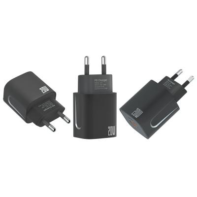 China Mobile Phone PD 20W Power Supply A+C Fast USB Charger With AU,EU,UK,US CE ROHS Plug for sale