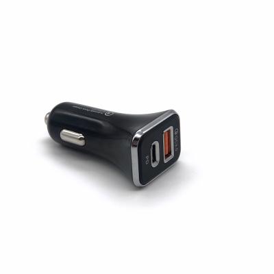 China Hot Sale Size 2 USB Port Fast Car Portable Charger Mobile Phone QC3.0, PD Fast Car Charger for Android and Iphone for sale