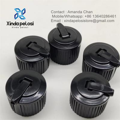 China Wholesale Customized PP Black And White Turret Shape Plastic Cap Double Wall Screw Cap Lid for sale