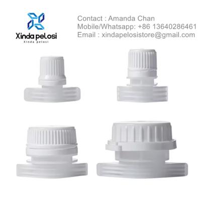 China hot sale custom Plastic Fitment Spout And Cap Lid For Doypack Spout Pouch Packaging for sale for sale