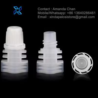 China Accepteer grootte en kleur Plastic Juice Pouch Screw Cap Plastic Spout Caps Voor Liquid Pouch Bag Te koop