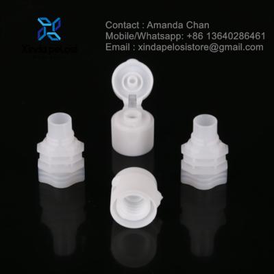 China wholesale PE Material Flip Top Pour Spout Caps Stand Up Pouch Flip Cap Closures for sale for sale