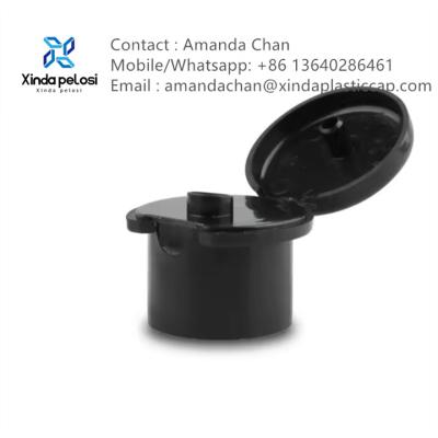 China Fábrica de plástico de tornillo liso Flip Top Cap Botella tornillos tapas para la botella de champú en venta