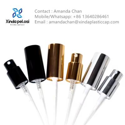 中国 Shiny Aluminium Mist Sprayer Mist Perfume Spray Nozzle For Perfume Bottles 販売のため