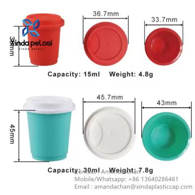 China Mini Coffee Cup Capsule With Sealing Foil Food Grade Bottle For Tea Or Coffee for sale