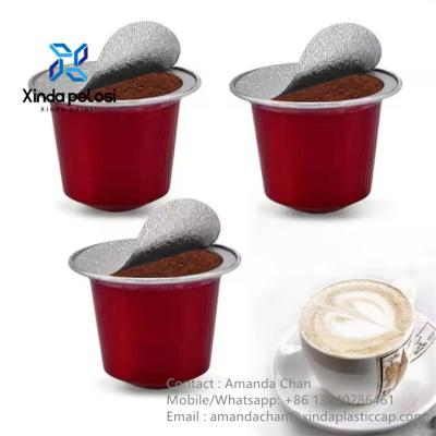 China Refillable Disposable Pods Coffee Capsule Filter Cups With  Aluminum Lids for sale