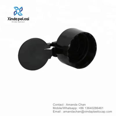 China Plastic Flip Top Cap Ribbed Smooth Surface Dispenser Cap For Shampoo Bottles for sale