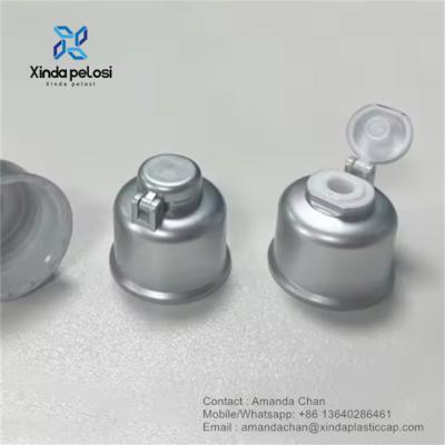 China Gold Silver Color UV Screw Flip Top Cap Flip Top cap Plastic For Bottles Usage for sale