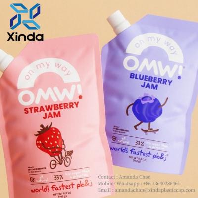 China Custom Printed Eco Friendly Recyclable Stand Up Liquid Spout Pouch Bags for sale