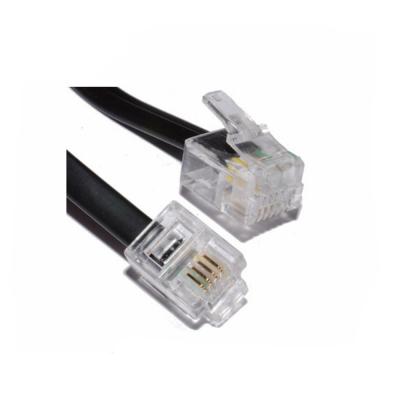 Cina RJ9 RJ11 RJ12 linea telefonica nera cavo spirale cavo telefonico 24AWG 350MHz in vendita