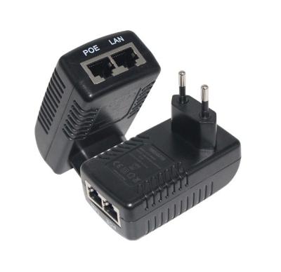 China 0.4A 1000mbps 24v 48v 1a RJ45 POE Injetor Splitter Power Over Ethernet Adaptador à venda