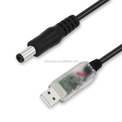 China Standard Black 5V To 9V 12V Step Up Cable 2464 24AWG/2C For Camera for sale