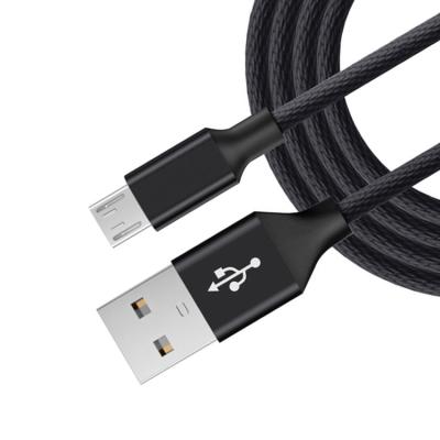 Κίνα Αρχικό μαύρο καλώδιο δεδομένων Micro USB 6ft μακρύ νάιλον πλεγμένο για κινητό τηλέφωνο MP3 προς πώληση