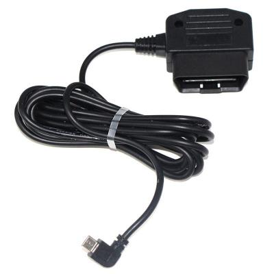 China Cars OBD Charging Cable 24 64Awg 5V/2A OBD2 16pin To Right Angle Micro 5P Diagnostic Tool for sale