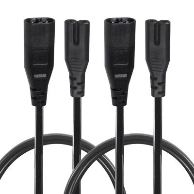 China 2M Iec320 Black Exposed Wire Power Cord Ac C7 To Figure 8 C8 Extension Cable for sale