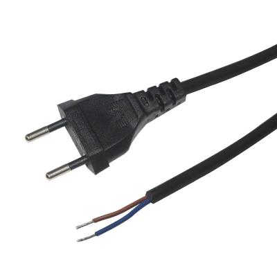 China Supply Power Plug Eu 2 Pin To Stripped Supply Strip Power Cord Open Wire Free End for sale