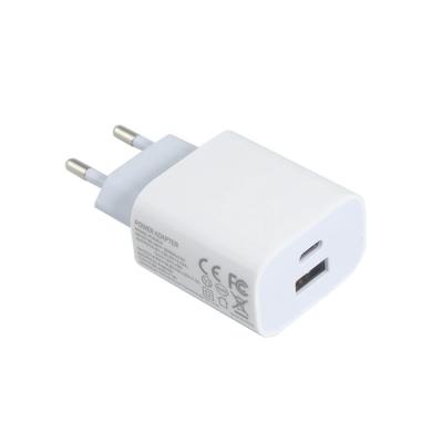 China 1A +1C Cargador de energía europeo para teléfono 18W Adaptador de viaje de 20W OEM/ODM en venta