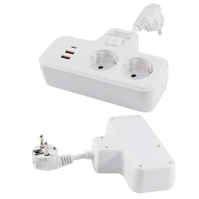 China QC3.0 Schuko CEE 7/7 EU Power Charger Converter 2A+1C Quick 2500W for sale