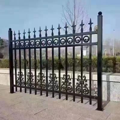 China 5'X8' Metal Tubular Steel Fence Black Outdoor Zinc Steel Fence for sale